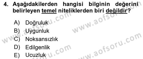Sağlık Kurumlarında Bilgi Sistemleri Dersi 2021 - 2022 Yılı (Vize) Ara Sınav Soruları 4. Soru