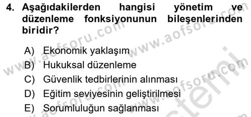 Sağlık Sigortacılığı Dersi 2023 - 2024 Yılı Yaz Okulu Sınav Soruları 4. Soru