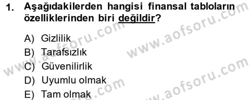 Sağlık Kurumlarında Finansal Yönetim Dersi 2014 - 2015 Yılı (Vize) Ara Sınav Soruları 1. Soru