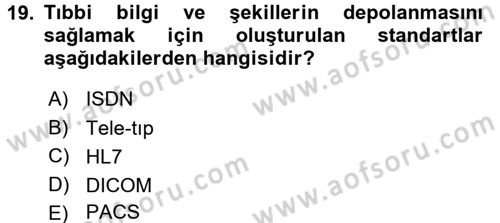 Sağlık Kurumlarında Finansal Yönetim Dersi 2017 - 2018 Yılı (Final) Dönem Sonu Sınav Soruları 19. Soru