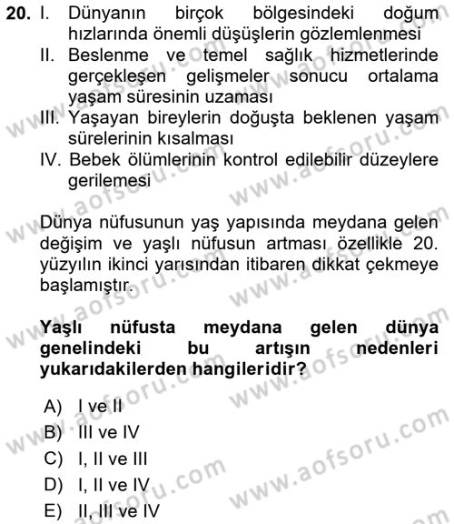 Sağlık Kurumlarında Finansal Yönetim Dersi 2024 - 2025 Yılı (Final) Dönem Sonu Sınav Soruları 20. Soru