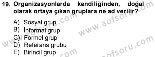 Sağlık Kurumlarında Kalite Yönetimi Dersi 2012 - 2013 Yılı (Vize) Ara Sınav Soruları 19. Soru