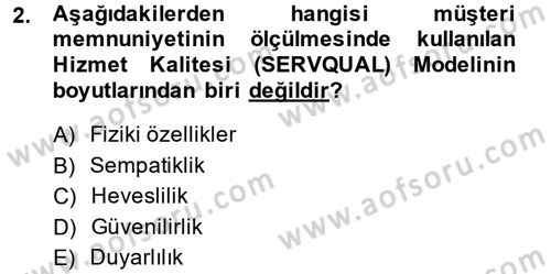 Sağlık Kurumlarında Kalite Yönetimi Dersi 2014 - 2015 Yılı (Final) Dönem Sonu Sınav Soruları 2. Soru