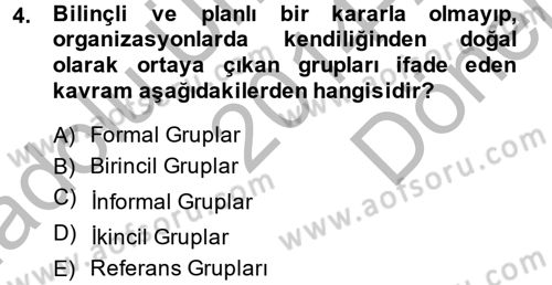 Sağlık Kurumlarında Kalite Yönetimi Dersi 2014 - 2015 Yılı (Final) Dönem Sonu Sınav Soruları 4. Soru
