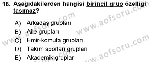 Sağlık Kurumlarında Kalite Yönetimi Dersi 2015 - 2016 Yılı (Vize) Ara Sınav Soruları 16. Soru
