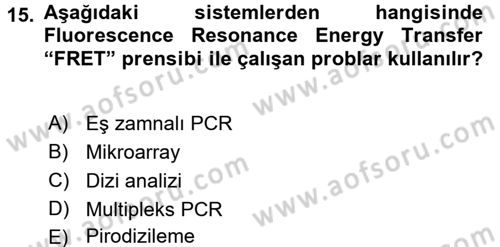 Tibbi Cihaz Ve Malzemeler Dersi 2017 - 2018 Yılı (Vize) Ara Sınavı 15. Soru