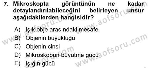 Tibbi Cihaz Ve Malzemeler Dersi 2017 - 2018 Yılı (Vize) Ara Sınavı 7. Soru