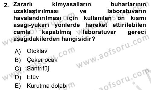 Tibbi Cihaz Ve Malzemeler Dersi 2018 - 2019 Yılı 3 Ders Sınav Soruları 2. Soru