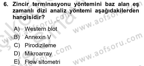 Tibbi Cihaz Ve Malzemeler Dersi 2018 - 2019 Yılı 3 Ders Sınavı 6. Soru