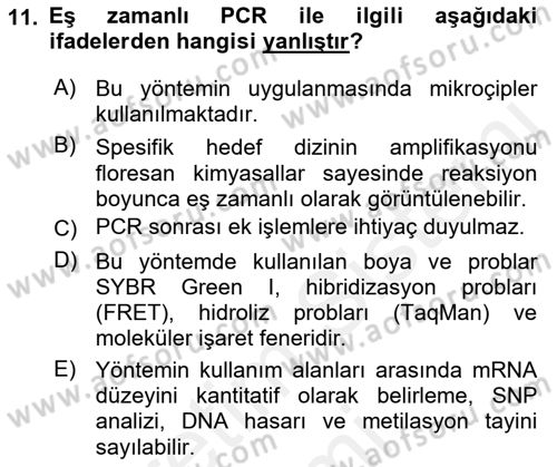 Tibbi Cihaz Ve Malzemeler Dersi 2018 - 2019 Yılı (Vize) Ara Sınavı 11. Soru