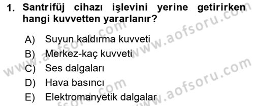 Tibbi Cihaz Ve Malzemeler Dersi 2018 - 2019 Yılı Yaz Okulu Sınavı 1. Soru