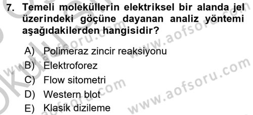 Tibbi Cihaz Ve Malzemeler Dersi 2018 - 2019 Yılı Yaz Okulu Sınavı 7. Soru