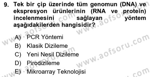 Tibbi Cihaz Ve Malzemeler Dersi 2018 - 2019 Yılı Yaz Okulu Sınavı 9. Soru