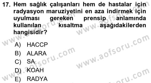 Tibbi Cihaz Ve Malzemeler Dersi 2019 - 2020 Yılı (Vize) Ara Sınavı 17. Soru