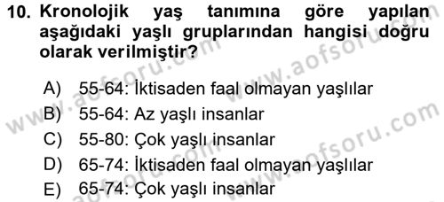 Bakım Elemanı Yetiştirme Ve Geliştirme 1 Dersi 2017 - 2018 Yılı (Vize) Ara Sınav Soruları 10. Soru