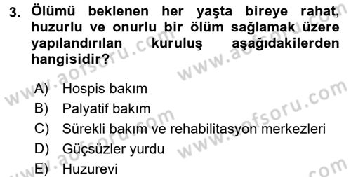 Bakım Elemanı Yetiştirme Ve Geliştirme 1 Dersi 2017 - 2018 Yılı (Vize) Ara Sınav Soruları 3. Soru