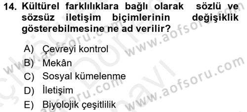 Bakım Elemanı Yetiştirme Ve Geliştirme 1 Dersi 2017 - 2018 Yılı (Final) Dönem Sonu Sınav Soruları 14. Soru