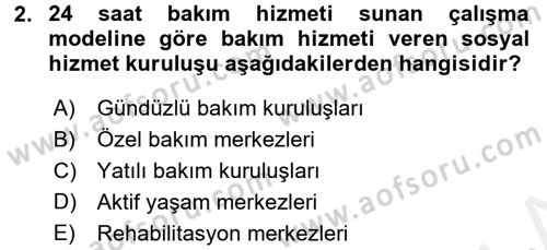 Bakım Elemanı Yetiştirme Ve Geliştirme 1 Dersi 2017 - 2018 Yılı (Final) Dönem Sonu Sınav Soruları 2. Soru
