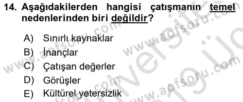 Bakım Elemanı Yetiştirme Ve Geliştirme 1 Dersi 2018 - 2019 Yılı 3 Ders Sınav Soruları 14. Soru