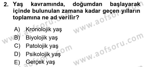 Bakım Elemanı Yetiştirme Ve Geliştirme 1 Dersi 2018 - 2019 Yılı 3 Ders Sınav Soruları 2. Soru