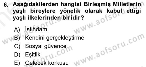 Bakım Elemanı Yetiştirme Ve Geliştirme 1 Dersi 2018 - 2019 Yılı (Vize) Ara Sınav Soruları 6. Soru