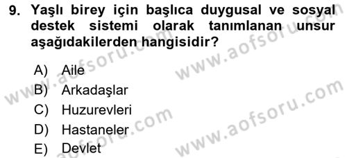 Bakım Elemanı Yetiştirme Ve Geliştirme 1 Dersi 2018 - 2019 Yılı (Final) Dönem Sonu Sınav Soruları 9. Soru
