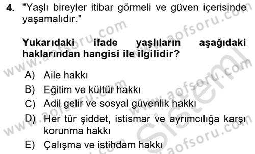 Bakım Elemanı Yetiştirme Ve Geliştirme 1 Dersi 2021 - 2022 Yılı (Vize) Ara Sınav Soruları 4. Soru