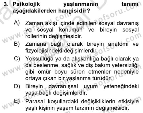 Bakım Elemanı Yetiştirme Ve Geliştirme 1 Dersi 2021 - 2022 Yılı (Final) Dönem Sonu Sınav Soruları 3. Soru