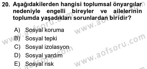Bakım Elemanı Yetiştirme Ve Geliştirme 1 Dersi 2021 - 2022 Yılı Yaz Okulu Sınav Soruları 20. Soru
