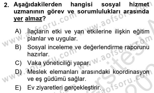 Bakım Elemanı Yetiştirme Ve Geliştirme 1 Dersi 2022 - 2023 Yılı Yaz Okulu Sınav Soruları 2. Soru
