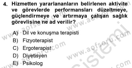 Bakım Elemanı Yetiştirme Ve Geliştirme 1 Dersi 2022 - 2023 Yılı Yaz Okulu Sınav Soruları 4. Soru