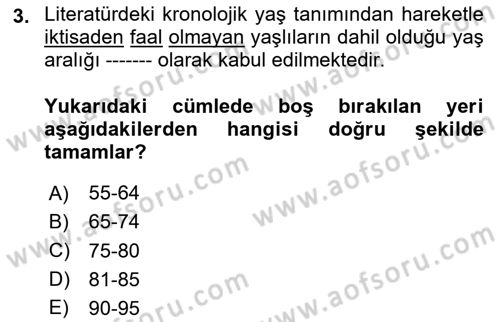 Bakım Elemanı Yetiştirme Ve Geliştirme 1 Dersi 2023 - 2024 Yılı (Vize) Ara Sınav Soruları 3. Soru