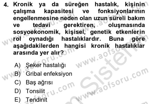 Bakım Elemanı Yetiştirme Ve Geliştirme 1 Dersi 2023 - 2024 Yılı (Vize) Ara Sınav Soruları 4. Soru