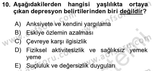 Bakım Elemanı Yetiştirme Ve Geliştirme 1 Dersi 2023 - 2024 Yılı (Final) Dönem Sonu Sınav Soruları 10. Soru