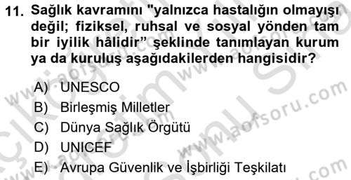Bakım Elemanı Yetiştirme Ve Geliştirme 1 Dersi 2023 - 2024 Yılı (Final) Dönem Sonu Sınav Soruları 11. Soru