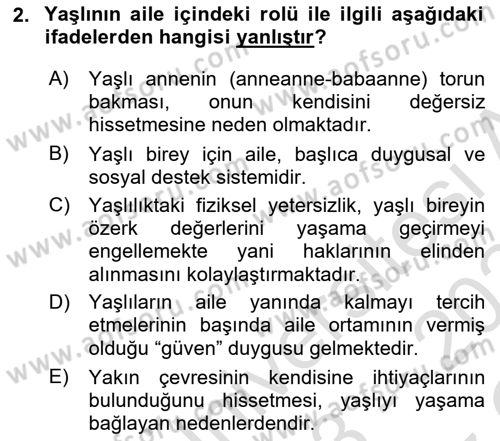 Bakım Elemanı Yetiştirme Ve Geliştirme 1 Dersi 2023 - 2024 Yılı Yaz Okulu Sınav Soruları 2. Soru