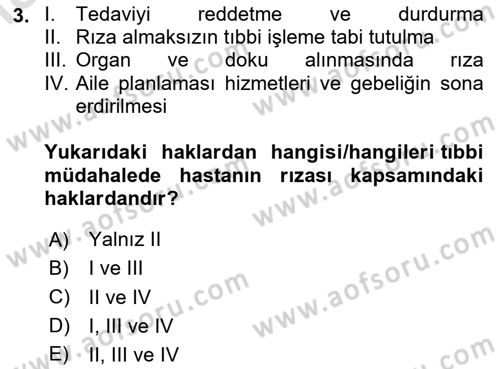 Bakım Elemanı Yetiştirme Ve Geliştirme 1 Dersi 2023 - 2024 Yılı Yaz Okulu Sınav Soruları 3. Soru