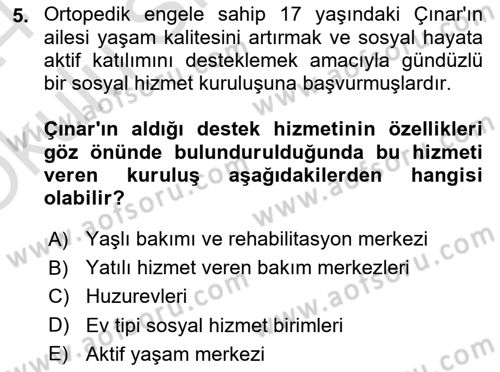 Bakım Elemanı Yetiştirme Ve Geliştirme 1 Dersi 2023 - 2024 Yılı Yaz Okulu Sınav Soruları 5. Soru