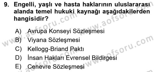 Bakım Elemanı Yetiştirme Ve Geliştirme 1 Dersi 2023 - 2024 Yılı Yaz Okulu Sınav Soruları 9. Soru