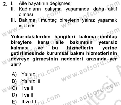 Bakım Elemanı Yetiştirme Ve Geliştirme 1 Dersi 2024 - 2025 Yılı (Vize) Ara Sınav Soruları 2. Soru