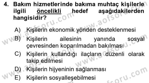 Bakım Elemanı Yetiştirme Ve Geliştirme 1 Dersi 2024 - 2025 Yılı (Vize) Ara Sınav Soruları 4. Soru