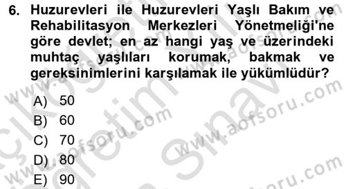 Bakım Elemanı Yetiştirme Ve Geliştirme 1 Dersi 2024 - 2025 Yılı (Vize) Ara Sınav Soruları 6. Soru