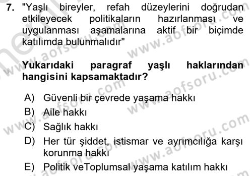 Bakım Elemanı Yetiştirme Ve Geliştirme 1 Dersi 2025 - 2026 Yılı (Vize) Ara Sınav Soruları 7. Soru