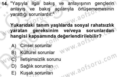 Bakım Elemanı Yetiştirme Ve Geliştirme 1 Dersi 2025 - 2026 Yılı (Final) Dönem Sonu Sınav Soruları 14. Soru