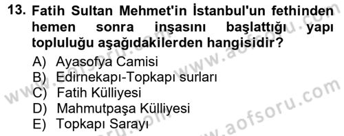 Akdeniz Uygarlıkları Sanatı Dersi 2012 - 2013 Yılı (Final) Dönem Sonu Sınav Soruları 13. Soru