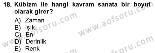Akdeniz Uygarlıkları Sanatı Dersi 2012 - 2013 Yılı (Final) Dönem Sonu Sınav Soruları 18. Soru
