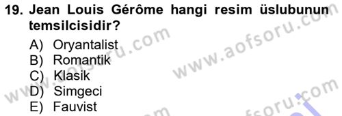 Akdeniz Uygarlıkları Sanatı Dersi 2012 - 2013 Yılı (Final) Dönem Sonu Sınav Soruları 19. Soru
