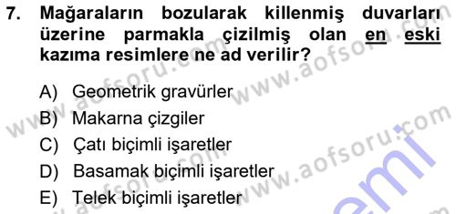 Akdeniz Uygarlıkları Sanatı Dersi Ara Sınavı Deneme Sınav Soruları 7. Soru
