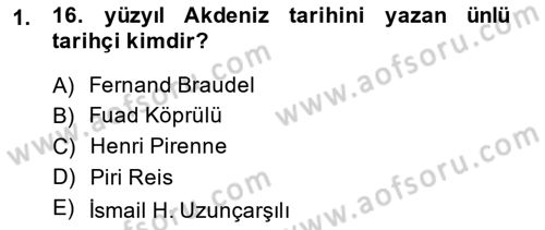 Akdeniz Uygarlıkları Sanatı Dersi Ara Sınavı Deneme Sınav Soruları 1. Soru