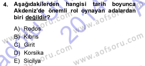 Akdeniz Uygarlıkları Sanatı Dersi 2014 - 2015 Yılı (Vize) Ara Sınav Soruları 4. Soru